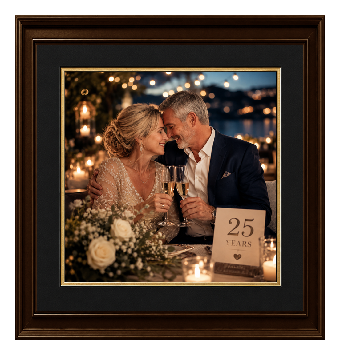 Couple celebrating with a personalised anniversary song and unique anniversary gift