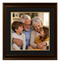 Personalised grandparents gift featuring a happy grandmother and grandfather with their grandchildren