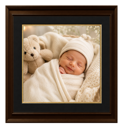 Sleeping newborn baby representing a personalised New Baby Ever Song created especially for one precious baby